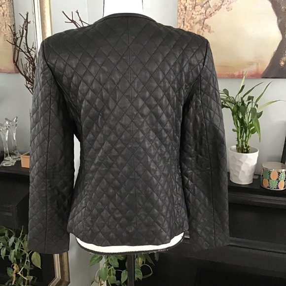Casual Corner Jackets & Coats Casual Corner Quilted Leather Jacket